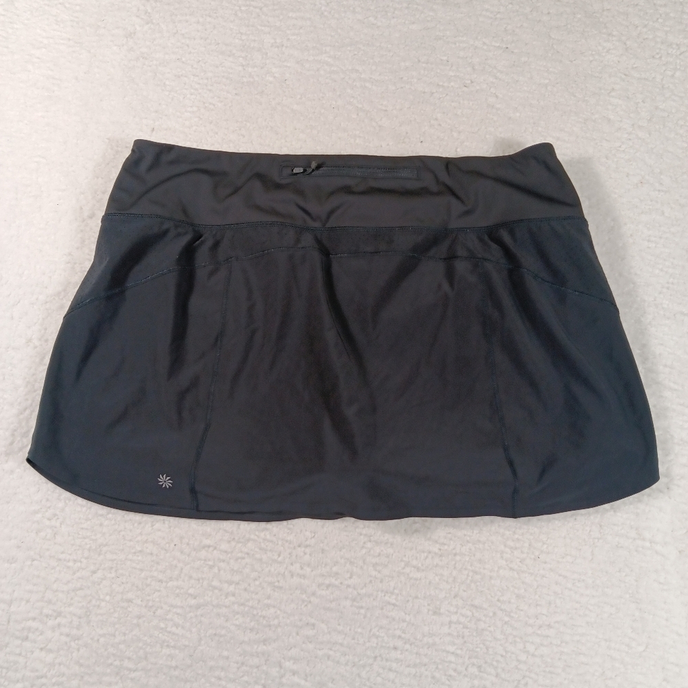 Athleta Skort Womens XL Black Run With It 14" Skort Jupe-Short Golf Tennis - Picture 5 of 13